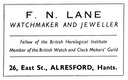 F. N. LANE - Watchmaker & Jeweller