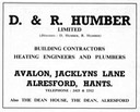D. R. HUMBER - Builder & Plumber