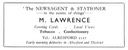 M. LAWRENCE - Newsagent & Stationer