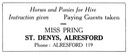 MISS PRING - Stables & Riding School