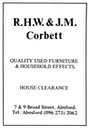 R. H. W. & J. M. CORBETT - Used Furniture